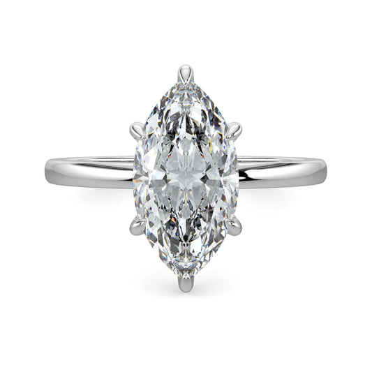 2ct Marquise Lab Grown Diamond Classic Solitaire Engagement Ring