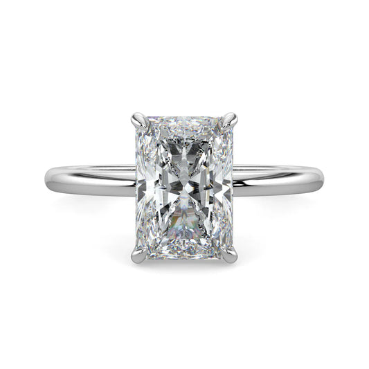 2ct Radiant Lab Grown Diamond Classic Solitaire Engagement Ring