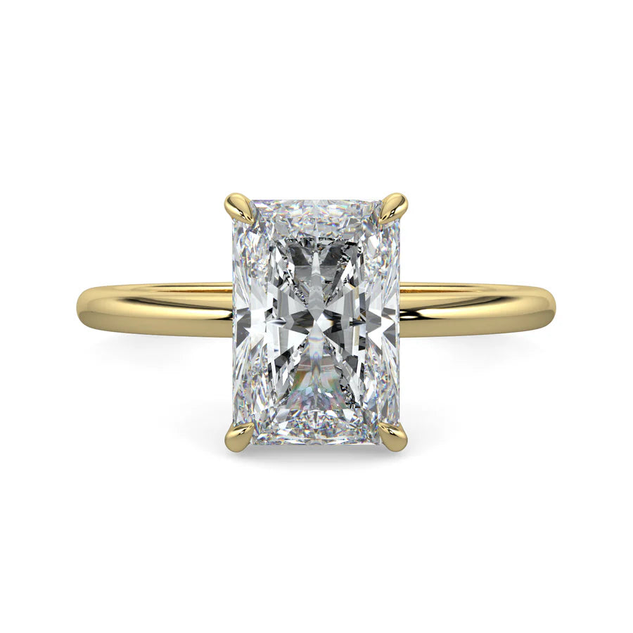 2ct Radiant Lab Grown Diamond Classic Solitaire Engagement Ring