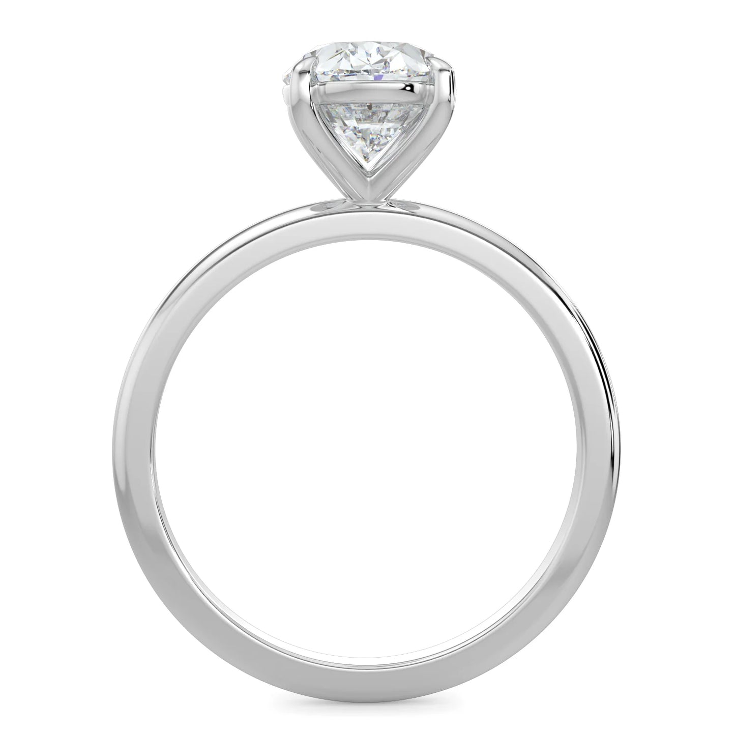 2ct Oval Lab Grown Diamond Classic Solitaire Engagement Ring