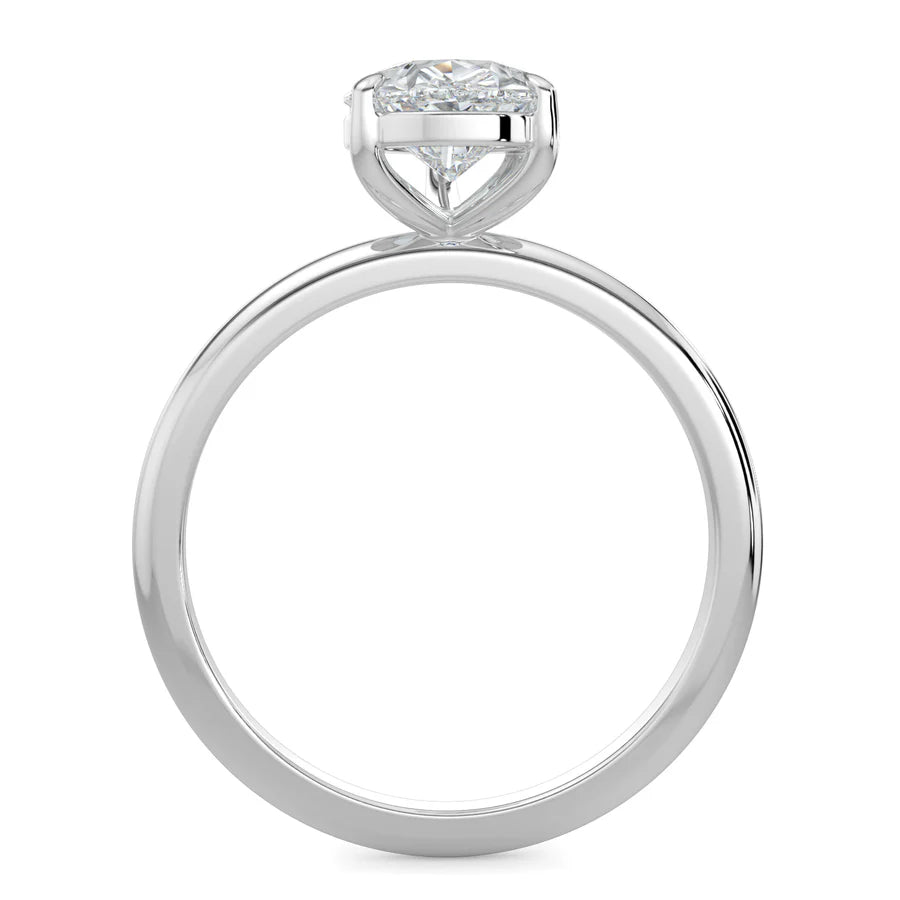 2ct Pear Lab Grown Diamond Classic Solitaire Engagement Ring