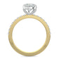 Pear Lab Grown Diamond with Pave Setting Engagement Ring