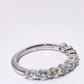 Shared Prong Wedding Ring Bubble Band Lab Diamonds