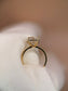 6ct Lab Cushion Cut Yellow Gold Engagement Ring