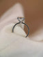 4ct Lab Oval Solitaire White Gold Engagement Ring
