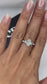 Oval accented side stone lab engagement ring